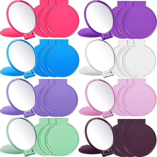 80 Pcs Compact Mirrors Lady Gits Bulk Git or Women Mini Vintage Pocket Mirrors or Purse Small Portable olding V1259-DP01-F-497