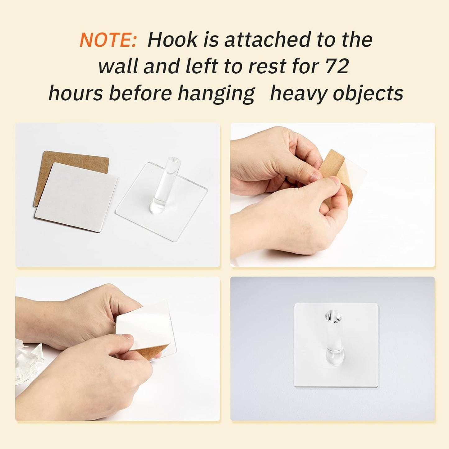 12 Pieces Acrylic Wall Mounted Coat Hooks Hat Rack Robe Single Organizer Adhesive Clear Wall Hook Decorative V1259-DP01-F-498