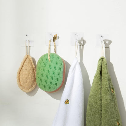 12 Pieces Acrylic Wall Mounted Coat Hooks Hat Rack Robe Single Organizer Adhesive Clear Wall Hook Decorative V1259-DP01-F-498