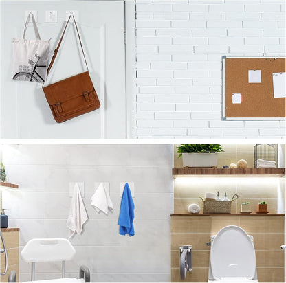 12 Pieces Acrylic Wall Mounted Coat Hooks Hat Rack Robe Single Organizer Adhesive Clear Wall Hook Decorative V1259-DP01-F-498