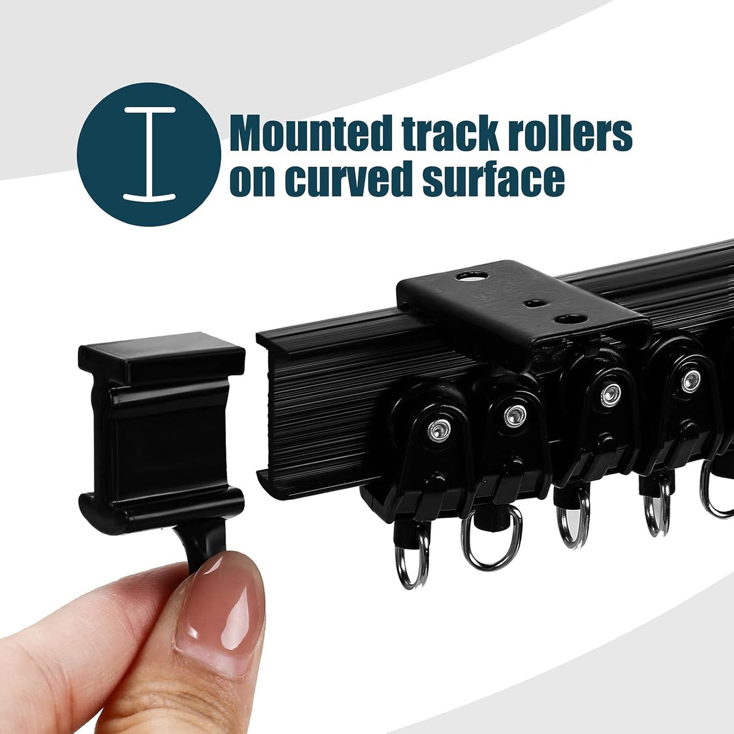 6.5 eet/ 2 Meters lexible Bendable Ceiling Curtain Track, Mount or Rail with Curtain Tracks System Bunk Bed V1259-DP01-F-500