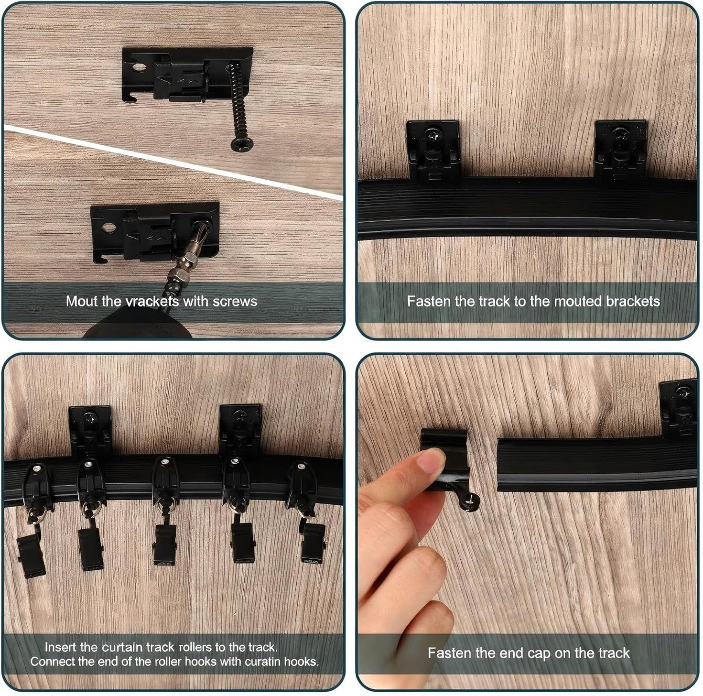 6.5 eet/ 2 Meters lexible Bendable Ceiling Curtain Track, Mount or Rail with Curtain Tracks System Bunk Bed V1259-DP01-F-500