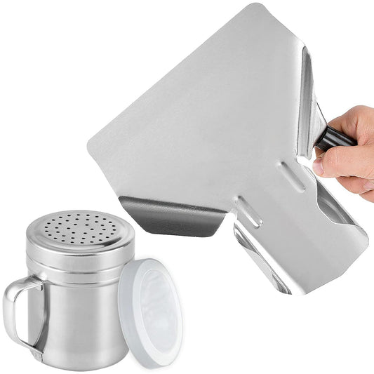 Popcorn Scoop Right Handle and Medium Holes Dredge Set - Metal Popcorn Scooper - rench ry Scoop - No V1259-DP01-F-504