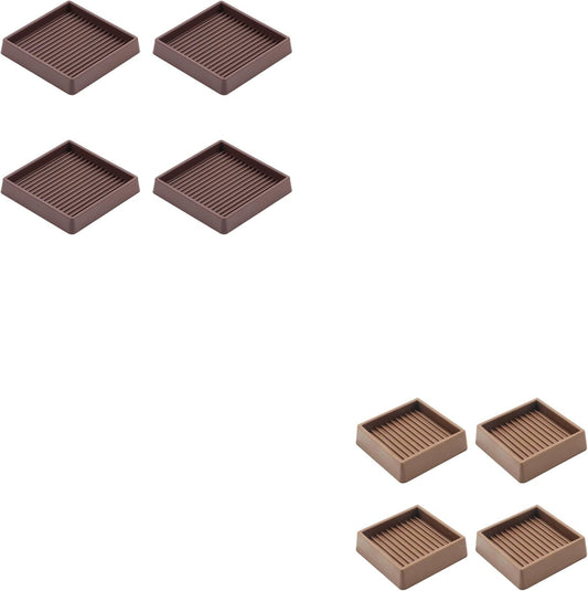 2" Square 4 Pack 3" Square 4 Pack Rubber Caster Cups, Non Slip urniture Pads, Anti-Slip Gripper, Anti Skid V1259-DP01-F-567