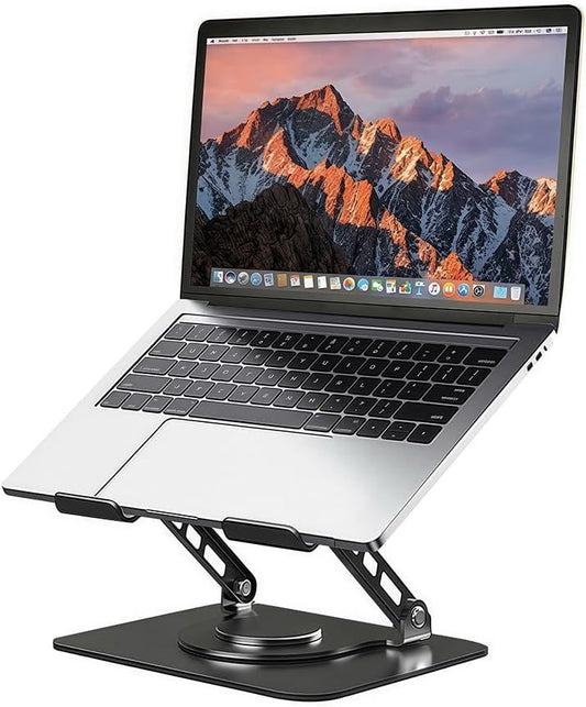 Adjustable Laptop Stand or Desk, Dual oldable Computer Riser with Heat-Vent, Ergonomic Sit to Notebook Holder V1259-DP01-F-574