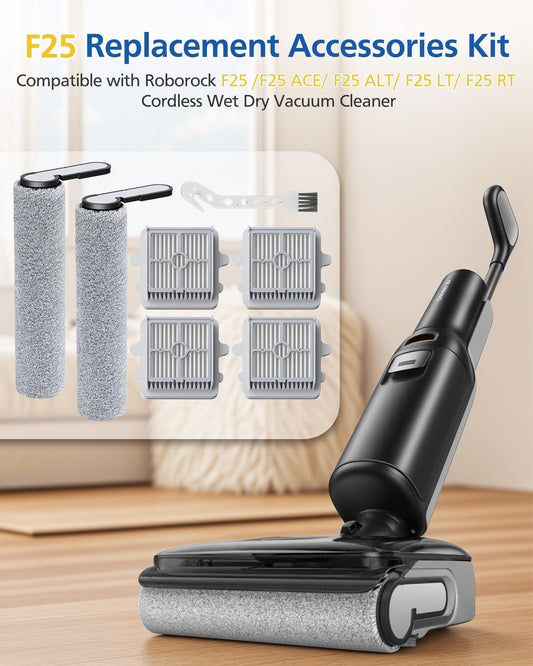 25 Brush Roll and HEPA ilter Replacement Kit Accessories Compatible with 25/25 ACE/25 ALT/25 LT/25 RT/25 V1259-DP01-F-577