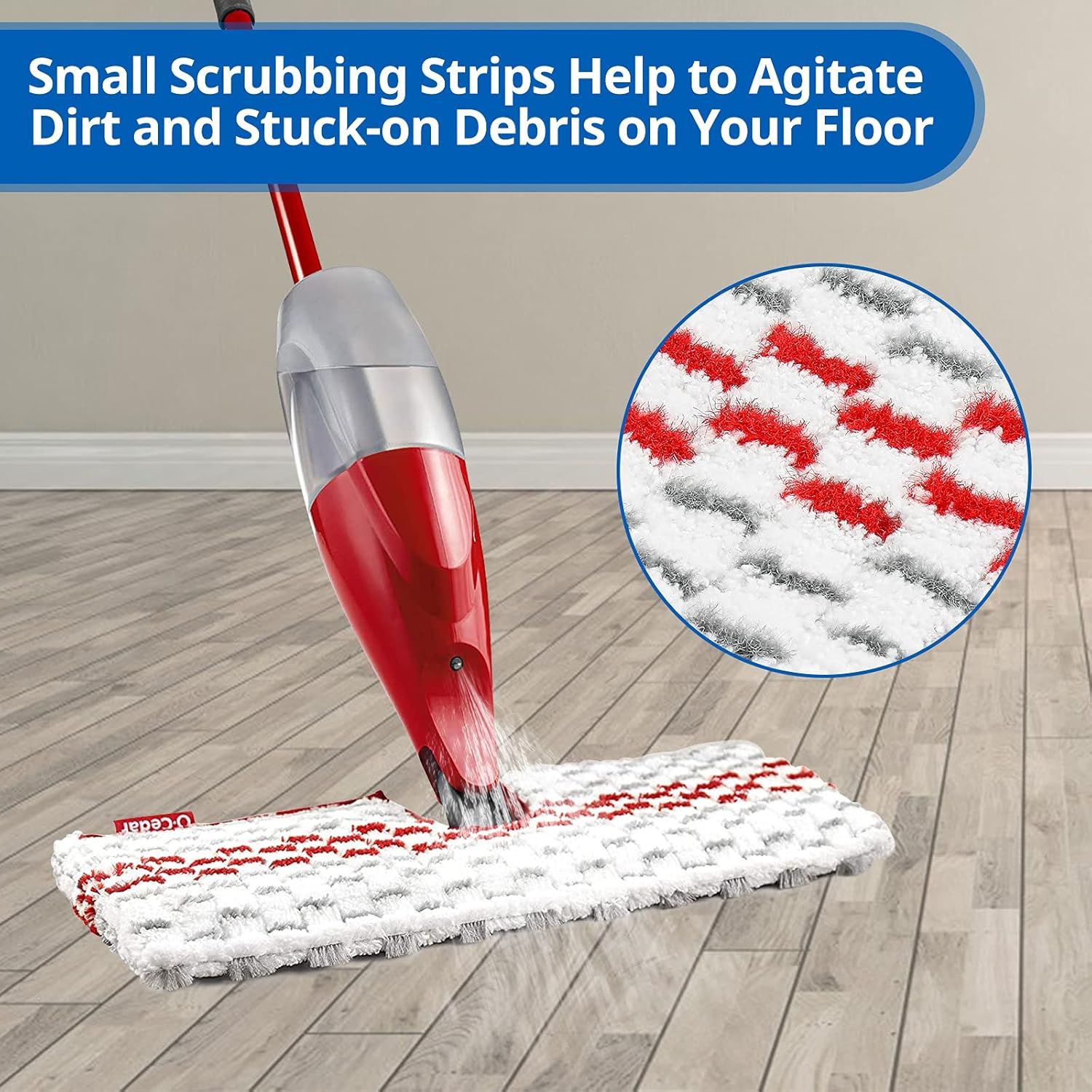 6 Pack Washable Microiber Spray Mop Reills Compatible with O-Cedar ProMist MAX Spray Replacement Mop Pads V1259-DP01-F-578