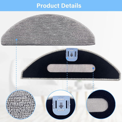 8 Pack i5 Replacement Mop Pads Compatible or iRobot Roomba Combo i5, i5+, j5, j5+ Robot Vacuum Cleaner Mop, 8 V1259-DP01-F-594