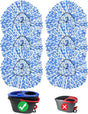 Mop Replace Head, 6 Pack Mop Heads Replacements or Oceda RinseClean 2-Tank System, Spin Mop Replacement Head, V1259-DP01-F-595