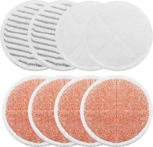 Spinwave Mop Pads Replacement Set Compatible with Bissell Spinwave 2039A 2124: 4 Heavy Scrub Pads, 2 Sot V1259-DP01-F-597