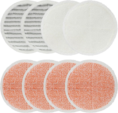 Spinwave Mop Pads Replacement Set Compatible with Bissell Spinwave 2039A 2124: 4 Heavy Scrub Pads, 2 Sot V1259-DP01-F-597