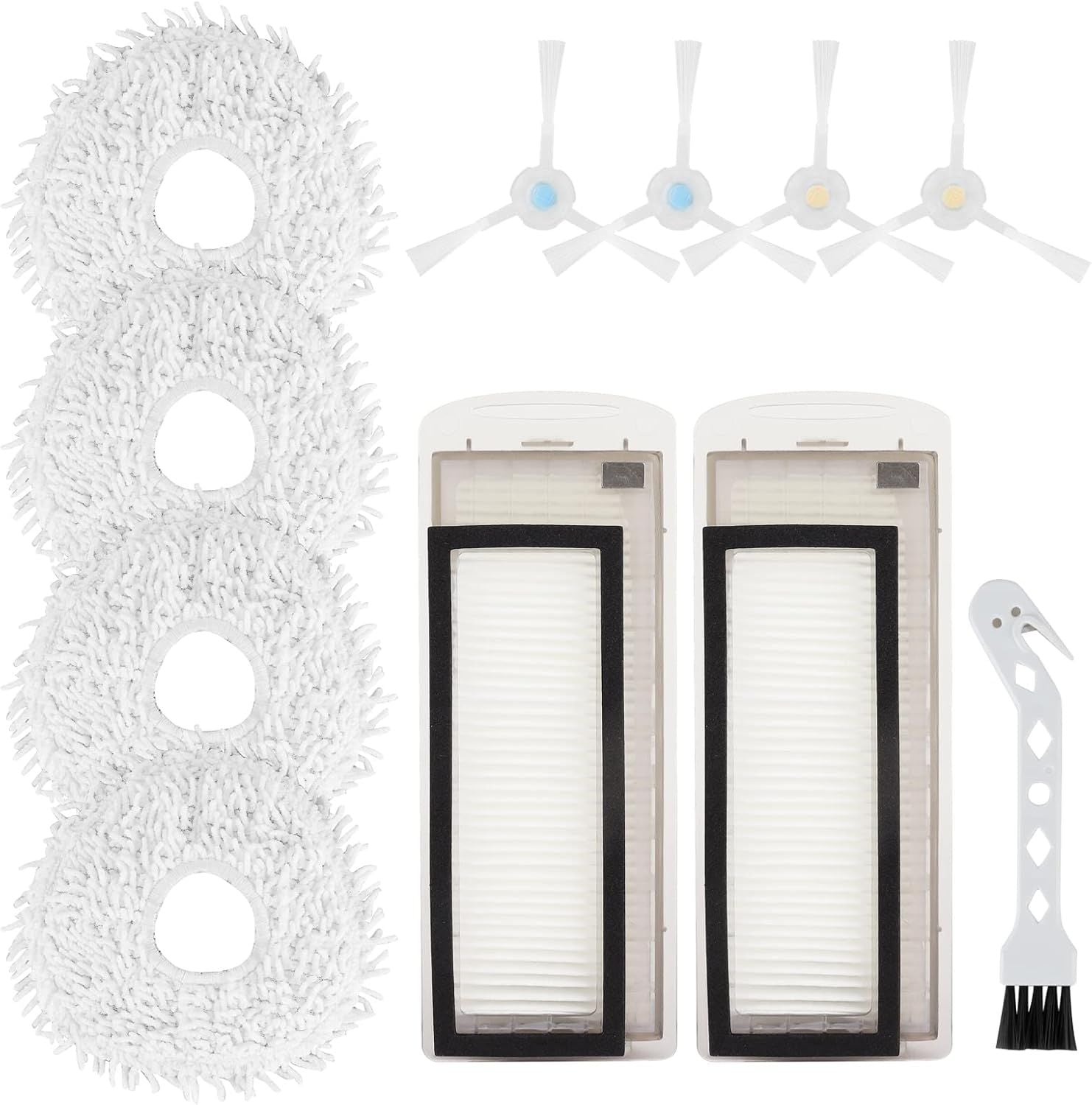 Replacement Accessories Compatible with Robot Sweeping Narwal T10,Microiber X2 ilters X4 Side Brushes X4 Mop V1259-DP01-F-609