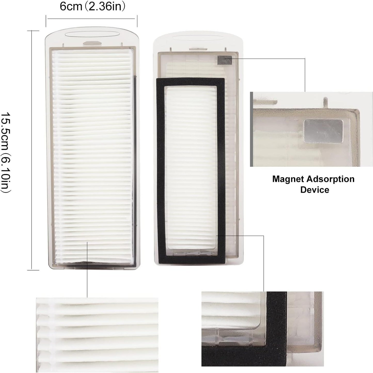 Replacement Accessories Compatible with Robot Sweeping Narwal T10,Microiber X2 ilters X4 Side Brushes X4 Mop V1259-DP01-F-609