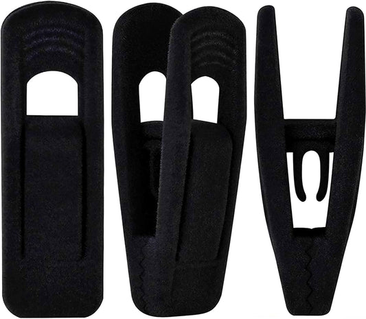 Black Velvet Hanger Clips (60-Pack), Strong Finger Clips for Velvet Hangers, Skirt Hanger Clips Fit for V1259-DP01-F-67