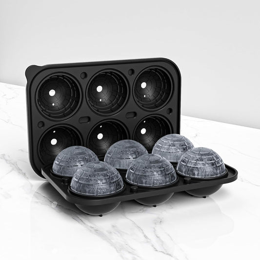 Bangp Large Ice Cube Tray for Whiskey,Sphere Ice Cube Molds, Silicone Ice Ball Maker Mold,Fun Shapes Ice Cube V1259-DP01-F-74
