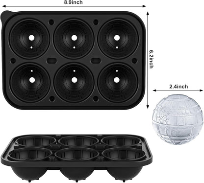 Bangp Large Ice Cube Tray for Whiskey,Sphere Ice Cube Molds, Silicone Ice Ball Maker Mold,Fun Shapes Ice Cube V1259-DP01-F-74