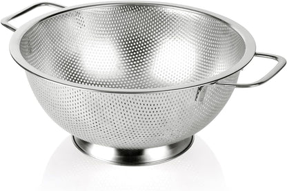 Colander Stainless Steel 3-Quart, Strainer for Kitchen Food, Dishwasher Safe V1259-DP01-F-83