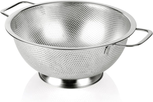 Colander Stainless Steel 3-Quart, Strainer for Kitchen Food, Dishwasher Safe V1259-DP01-F-83