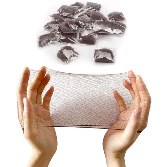 20 Pcs Hair Nets for Women Bun,Invisible Hair Nets Elastic Edge Mesh (Coffee) V1259-DP01-G-00002