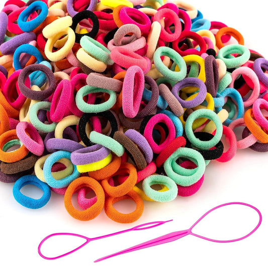 360 Pcs Baby Hair Ties, Small No Damage Elastic Hair Bands for Toddlers, Little Girls and Kids, Soft Ponytail V1259-DP01-G-00011