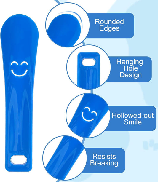 7 Pack Kids Shoe Horn, 5.9" Small Plastic Shoe Horn for Kids, Mini Shoes Helpers to Put on Your Shoes for V1259-DP01-G-00020