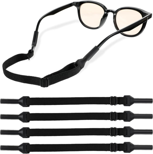 4 Pack Athletic Straps for Glasses, Adjustable Glasses Strap for Sports, Anti-Slip Pilotfish Glass Straps for V1259-DP01-G-00023