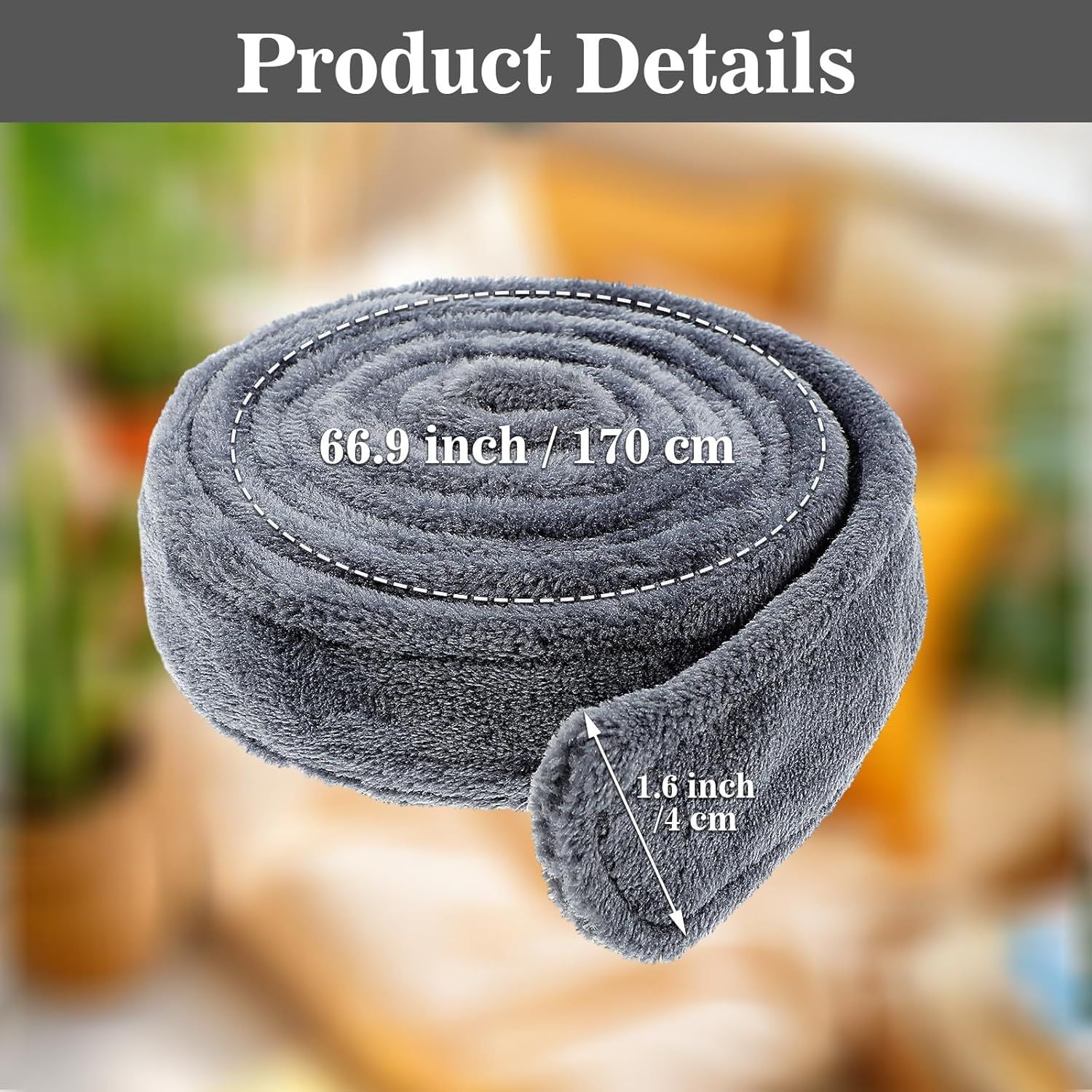 67 Inch Robe Tie Replacement, Reusable & Easy to Clean Robe Belt Replacement for Travel Hotel Home Women Men V1259-DP01-G-00024