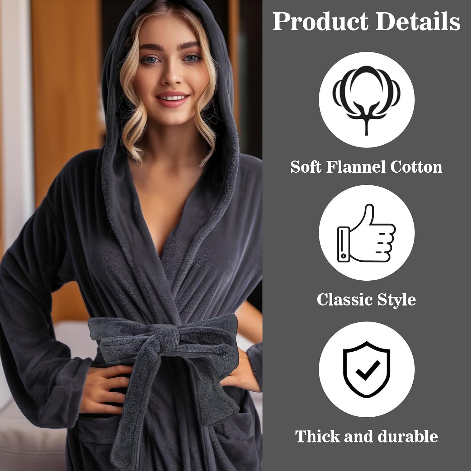 67 Inch Robe Tie Replacement, Reusable & Easy to Clean Robe Belt Replacement for Travel Hotel Home Women Men V1259-DP01-G-00024