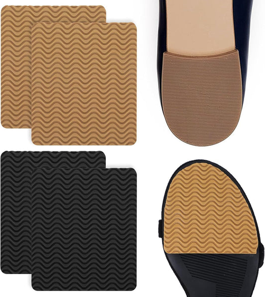 Boot Heel Replacement - Shoe Heel Pads 4-Pack, Anti Slip Shoe Heels Repair Kit with Adhesive Cushion Stickers V1259-DP01-G-00027