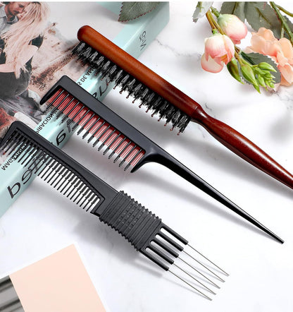 Teasing Combs for Women, 3 Pcs Hair Teasing Comb, Teaser Comb for Women Fine Hair, Slick Back, Volume, V1259-DP01-G-00044
