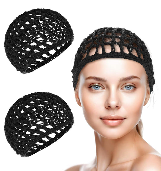 Crochet Hair Net, Comfortable Breathable Hair Net for Silk Press, Sleeping, Shower, Makeup, Hold Hair in V1259-DP01-G-00045