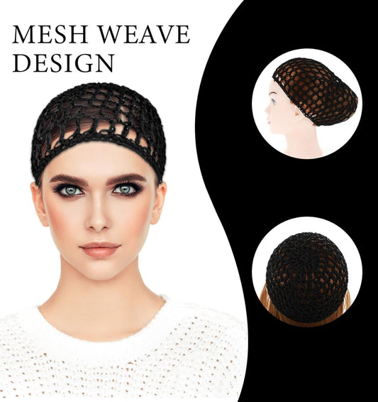 Crochet Hair Net, Comfortable Breathable Hair Net for Silk Press, Sleeping, Shower, Makeup, Hold Hair in V1259-DP01-G-00045
