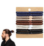 Mens Hair Ties, 10 Pack Hair Ties for Men Guys with Smooth Beads (Multicolor) V1259-DP01-G-00048