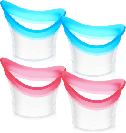 4 Pcs Eye Wash Cup, Eye Cups for Eyes Wash Silicone Eyes Cleansing Cups for Quick & Effective Rinse, Portable V1259-DP01-G-00054