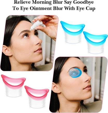 4 Pcs Eye Wash Cup, Eye Cups for Eyes Wash Silicone Eyes Cleansing Cups for Quick & Effective Rinse, Portable V1259-DP01-G-00054