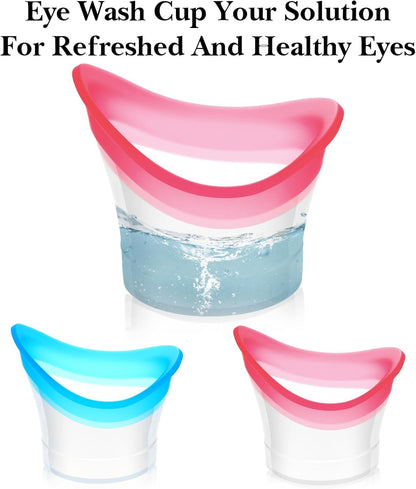 4 Pcs Eye Wash Cup, Eye Cups for Eyes Wash Silicone Eyes Cleansing Cups for Quick & Effective Rinse, Portable V1259-DP01-G-00054