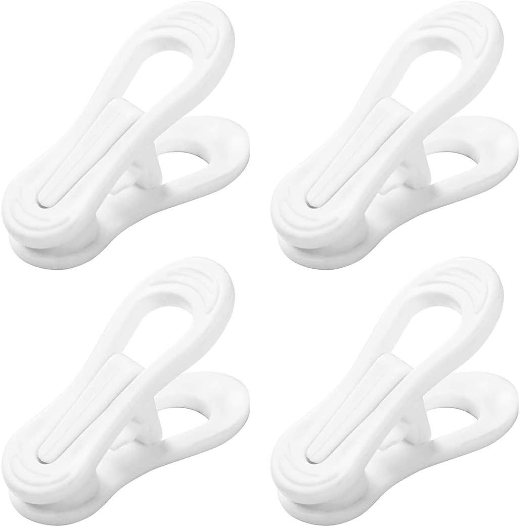 20 Pcs Multi-Purpose Clips for Hangers, White Clothes Hanger Clips, Standard Plastic Hanger V1259-DP01-G-00059