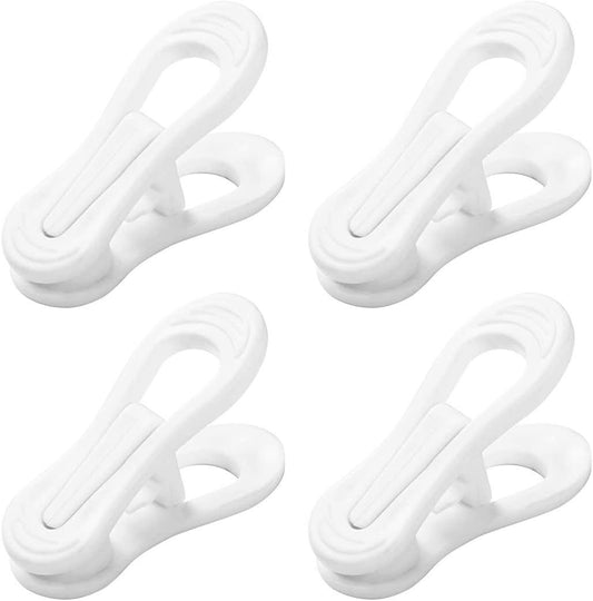 20 Pcs Multi-Purpose Clips for Hangers, White Clothes Hanger Clips, Standard Plastic Hanger V1259-DP01-G-00059