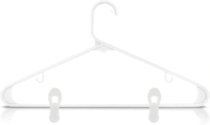 20 Pcs Multi-Purpose Clips for Hangers, White Clothes Hanger Clips, Standard Plastic Hanger V1259-DP01-G-00059