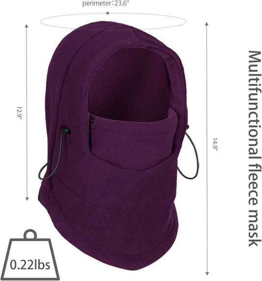 Breathable Adjustable Hat, Winter Balaclava, Ski Mask with Thick Warm Fleece Face Cover for Snowboarding, V1259-DP01-G-00066
