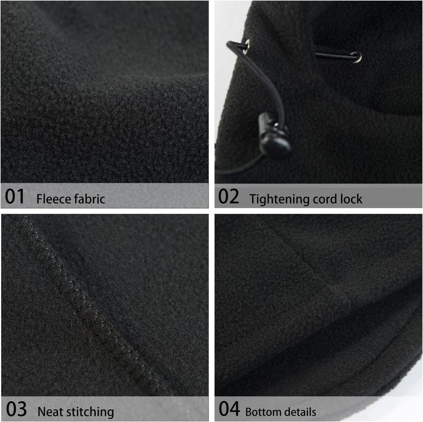 Breathable Adjustable Hat, Winter Balaclava, Ski Mask with Thick Warm Fleece Face Cover for Snowboarding, V1259-DP01-G-00066