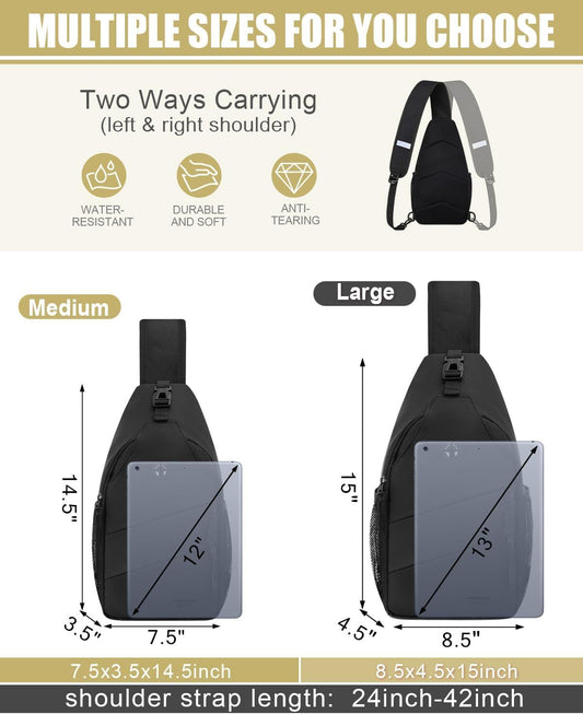 Crossbody Bags for Women Men Trendy Sling Bag Backpack Casual Chest Bag with Convertible Shoulder Strap V1259-DP01-G-00072