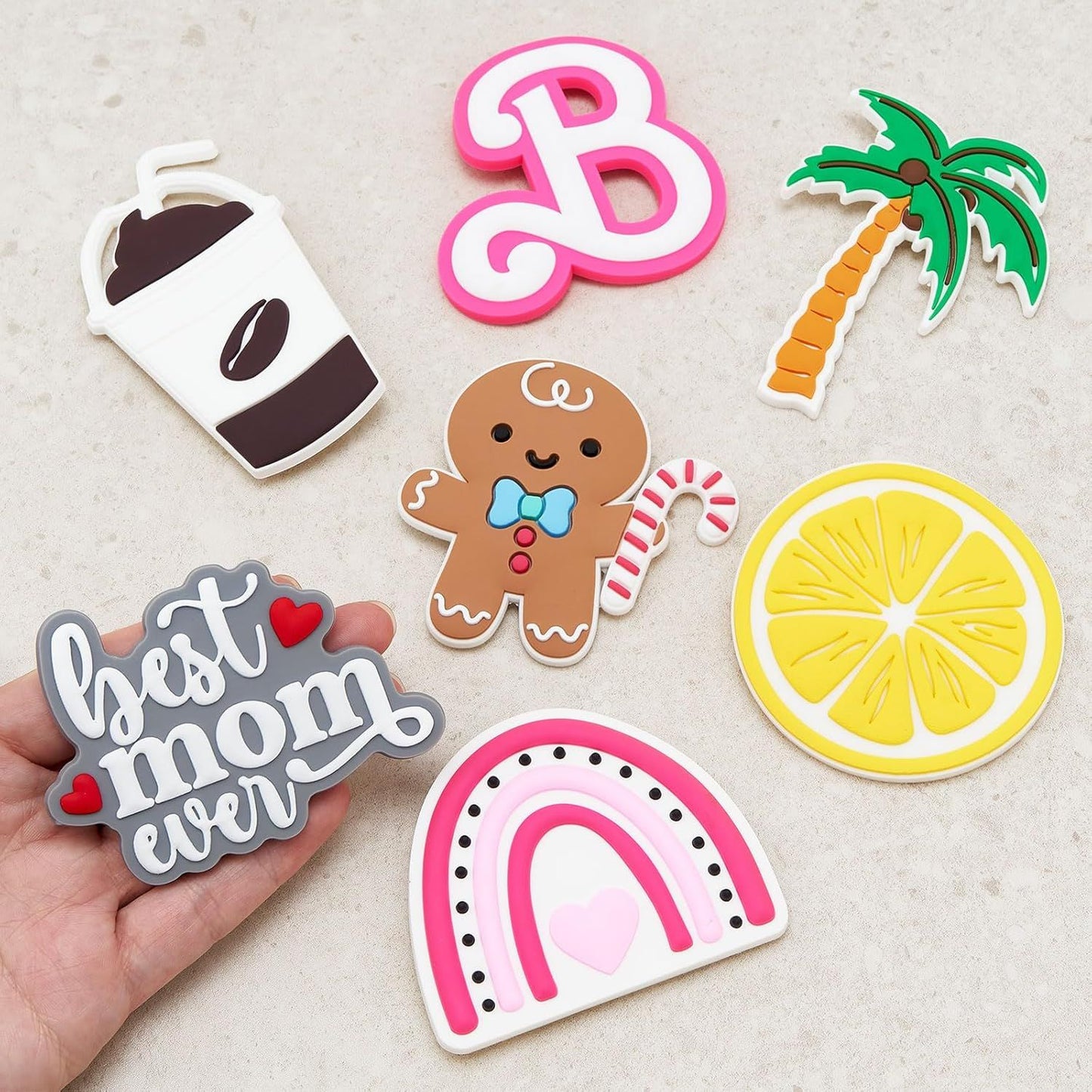 Rubber Beach Bag Accessories,Bogg Bag Lovely DIY Charms V1259-DP01-G-00074