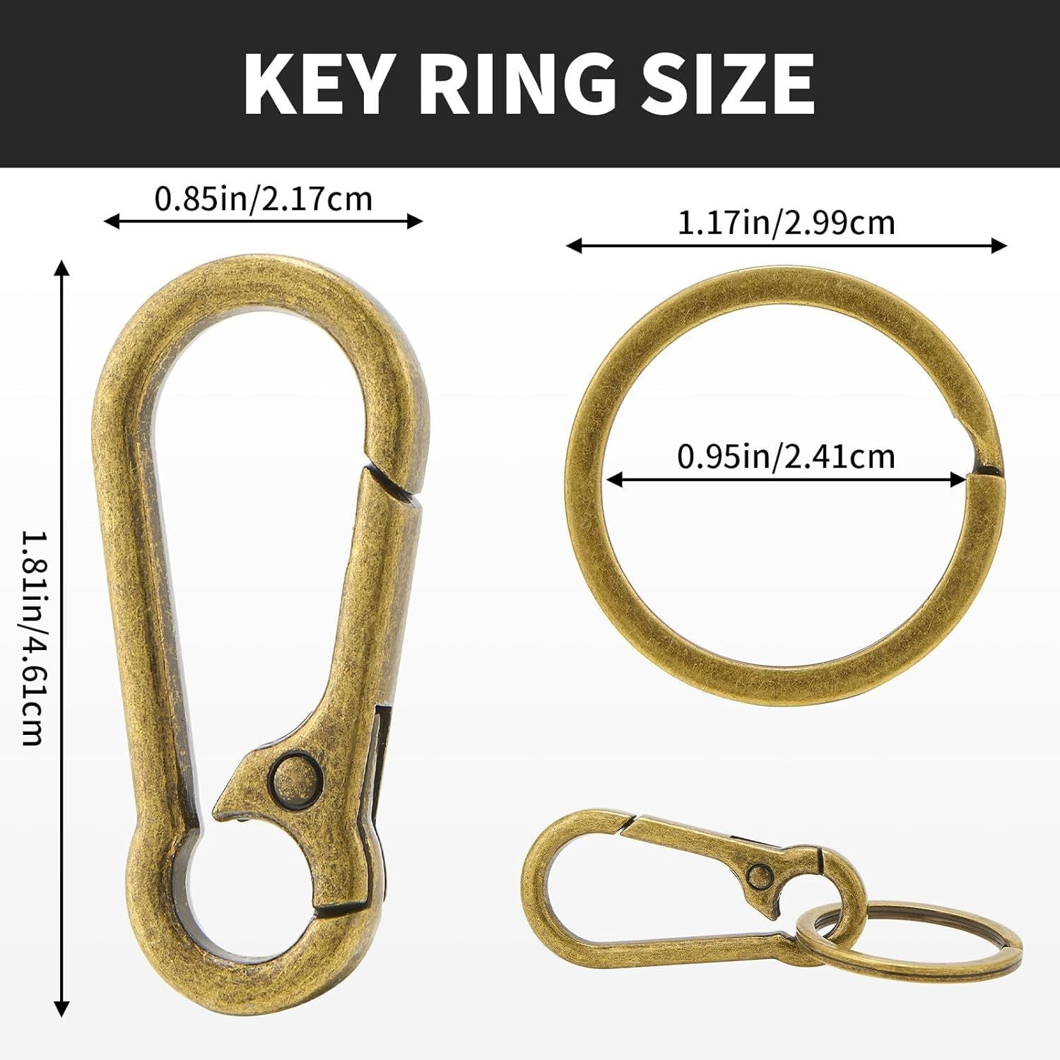 Metal Keychains Keyring Key Organizer Key Chain Clip for Home Key V1259-DP01-G-00076