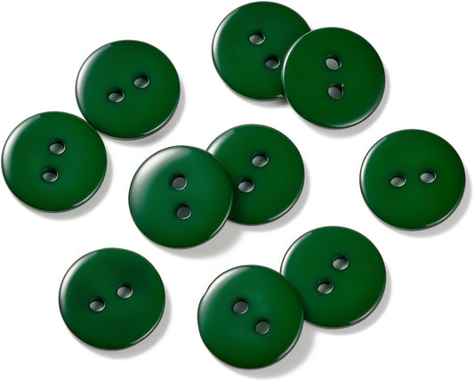 10pcs 15mm Resin Sewing Button,2 Holes Round Craft Decorative Buttons for Coat,Clothes Holiday Decoration DIY V1259-DP01-G-00080