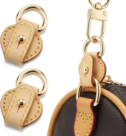 2Pcs Vachetta Leather D Rings for Purse,Undamaged D Rings Connector Purse Making Supplies V1259-DP01-G-00081