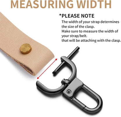 4pcs Detachable Snap Hook Swivel Clasp with Screw Bag Purse Strap Hardware Replacement,Gunmetal1 V1259-DP01-G-00084