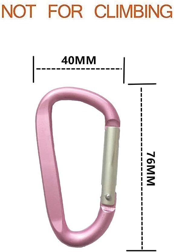 Large Carabiners Keychain 3" Aluminum D Shape Premium Durable D-Ring Carabiner Clip Hook Camping Accessories V1259-DP01-G-00094