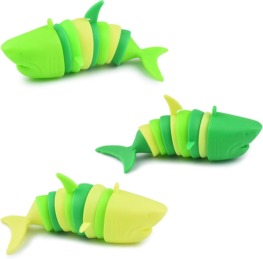 3 PCS Fidget Sharks Toys for Adults,3D Articulated Caterpillar Sensory Stress Relief Flexible Hand Toy, Ideal V1259-DP01-G-00123