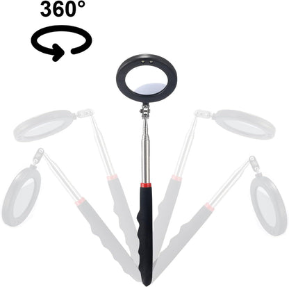 4PCS Telescoping Inspection Mirror LED Lighted Inspection Mirror for Mechanic Checking Vehicle, Car, V1259-DP01-H-00007